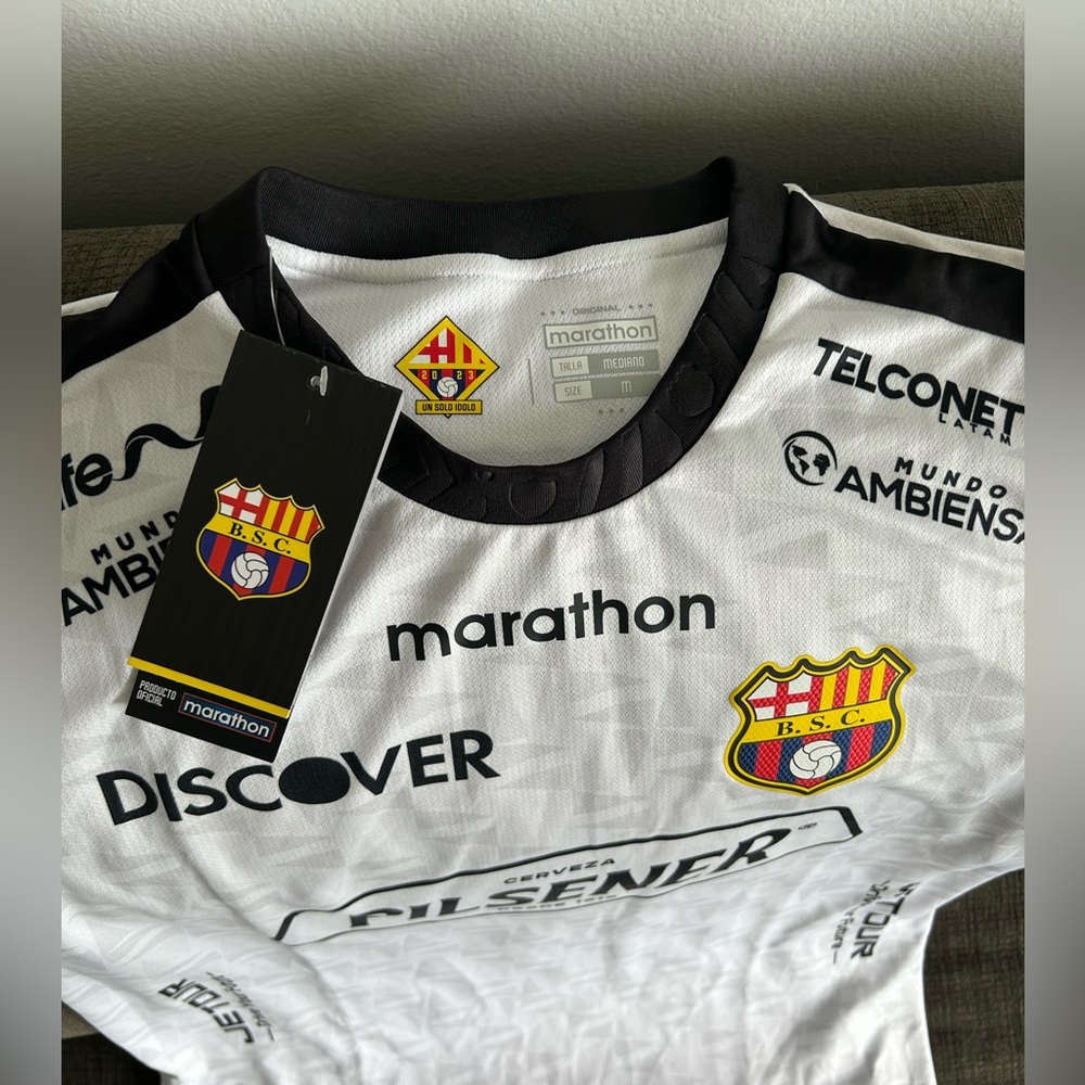 Marathon Authentic Barcelona Guayaquil Kitu Diaz #10 Ecuador Jersey Men's Sz: M - Picture 2 of 4